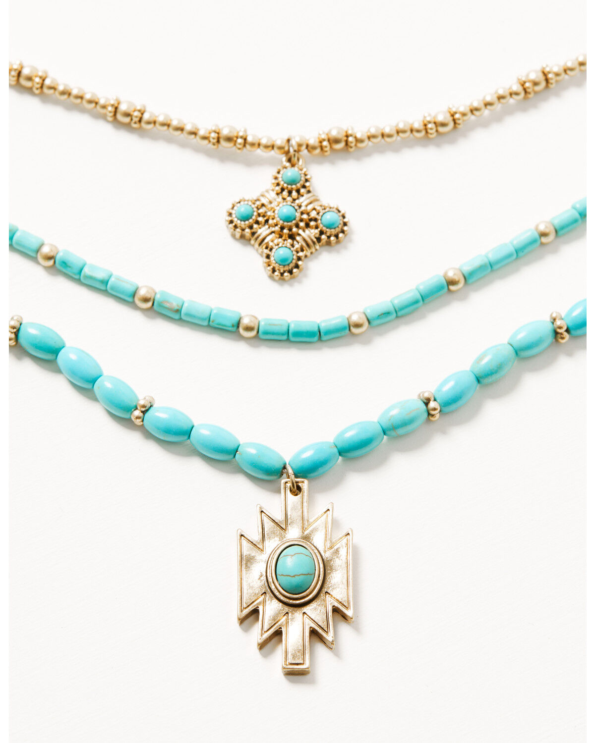 Image #1 - Shyanne Women's Summer Solstice Beaded Layered Necklace, Gold, hi-res
