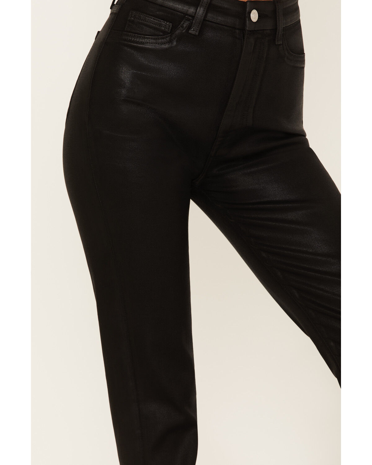 Image #2 - 7 For All Mankind Women's High Rise Coated Slim Bootcut Jeans, Black, hi-res