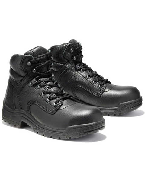 Timberland Women's 6" TiTAN Work Boots - Alloy Toe, Black, hi-res