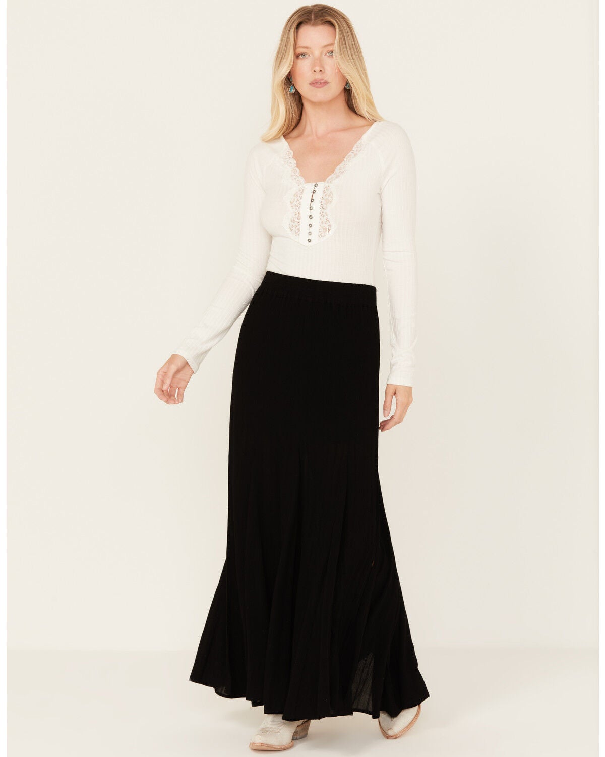 Image #1 - Idyllwind Women's Lottie Maxi Skirt, Black, hi-res
