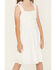 Image #3 - Ash & Violet Girls' Solid Bow Sleeve Dress, White, hi-res