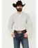 Image #1 - Cinch Men's Checkered Print Long Sleeve Button-Down Western Shirt, Cream, hi-res