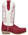 Image #2 - Smoky Mountain Little Girls' Whichita Western Boots - Square Toe, Red, hi-res