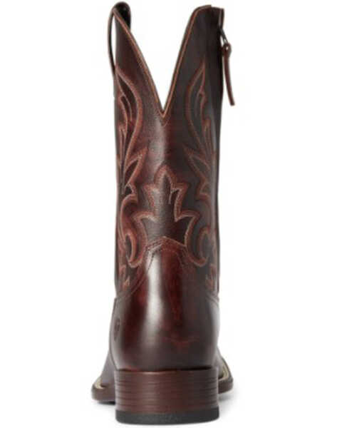Image #3 - Ariat Men's Hand-Stained Slim Zip Ultra Western Performance Boot - Broad Square Toe, Brown, hi-res