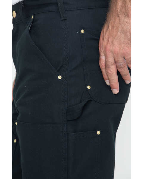 Image #4 - Carhartt Double Duck Dungaree Fit Khaki Work Jeans - Big, Black, hi-res