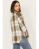 Image #5 - Cleo + Wolf Women's Raw Edge Raglan Sleeve Button Up Shirt, Cream, hi-res
