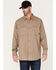 Image #1 - Hawx Men's FR Vented Solid Long Sleeve Button Down Work Shirt - Big , Taupe, hi-res