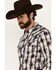 Image #2 - Cody James Men's Zion Sunset Southwestern Plaid Print Long Sleeve Snap Western Shirt - Tall, Red, hi-res