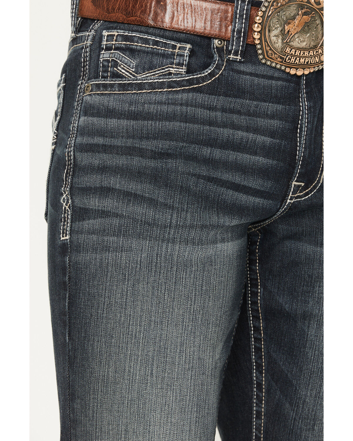 Image #2 - Cody James Men's Cayanne Wash Duke Relaxed Bootcut Stretch Denim Jeans, Dark Wash, hi-res