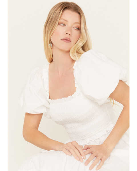 Image #1 - Cleobella Women's Cherith Tier Midi Dress, White, hi-res