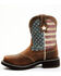 Image #3 - Shyanne Women's Glory Stars & Stripes Shaft Leather Western Boots - Wide Round Toe, Brown, hi-res