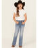 Image #3 - Miss Me Girls' Light Wash Cross Pocket Bootcut Denim Jeans, Blue, hi-res