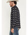 Image #2 - Moonshine Spirit&reg; Men's Indian Wells Southwestern Print Long Sleeve Snap Western Shirt, Navy, hi-res