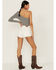Image #3 - Shyanne Women's High Rise White Rolled Cuff Shorts, White, hi-res