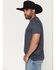 Image #2 - Wrangler Men's Americana Logo Short Sleeve Graphic T-Shirt, Navy, hi-res