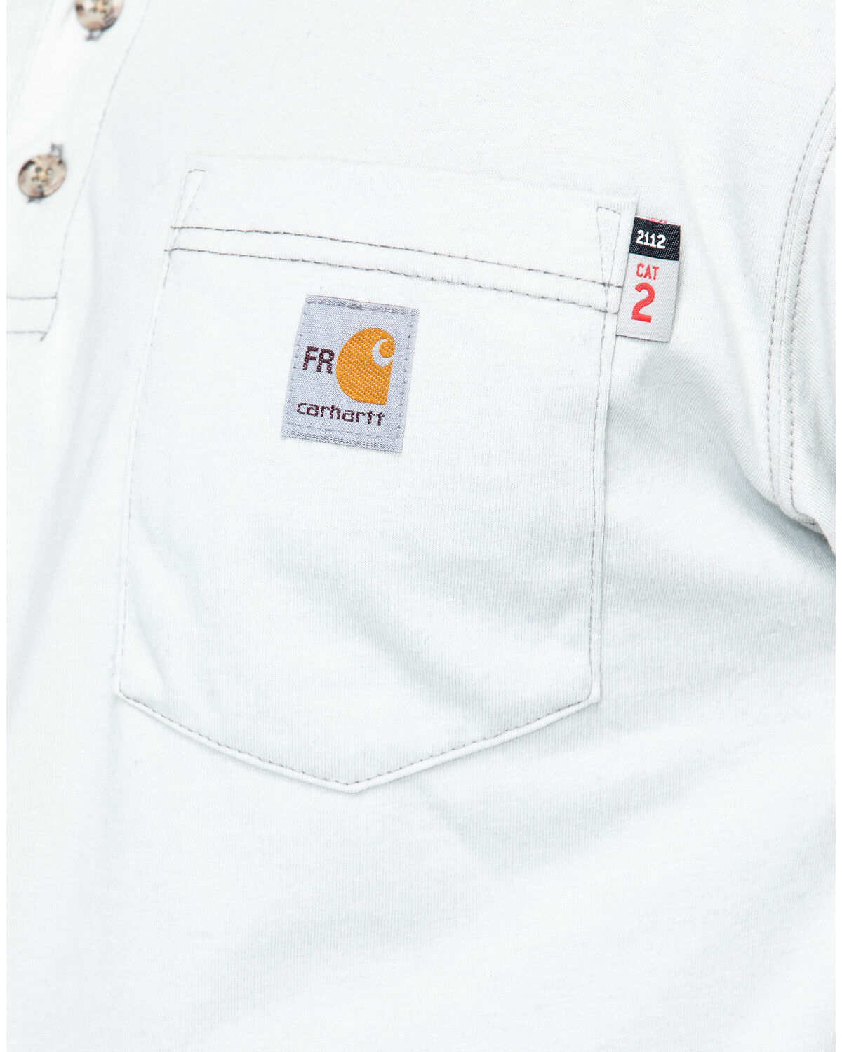 Image #5 - Carhartt Men's FR Solid Long Sleeve Work Henley Shirt - Big & Tall, Lt Grey, hi-res