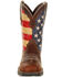 Image #5 - Durango Women's Lady Rebel Patriotic Flag Work Boots - Steel Toe, Brown, hi-res