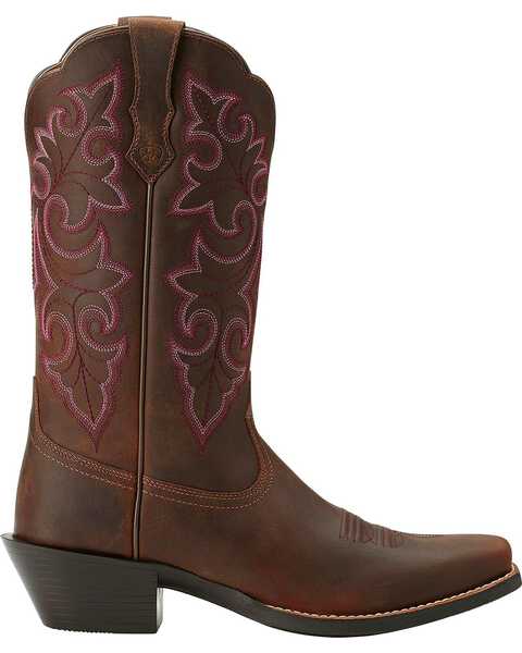 Image #2 - Ariat Women's Round Up Western Boots - Square Toe, Brown, hi-res