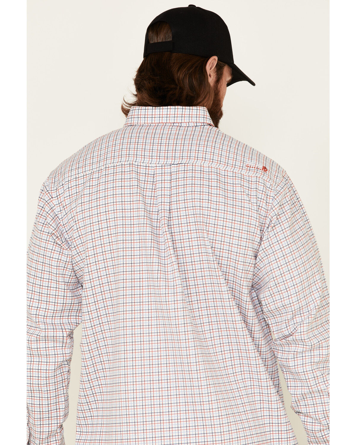Image #5 - Ariat Men's FR Gauge Plaid Print Long Sleeve Button Down Work Shirt - Big, Black, hi-res