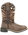 Image #2 - Smoky Mountain Little Girls' Safari Western Boots - Broad Square Toe, Brown, hi-res
