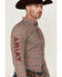 Image #1 - Ariat Men's Team Omega Logo Long Sleeve Button-Down Western Shirt, Burgundy, hi-res