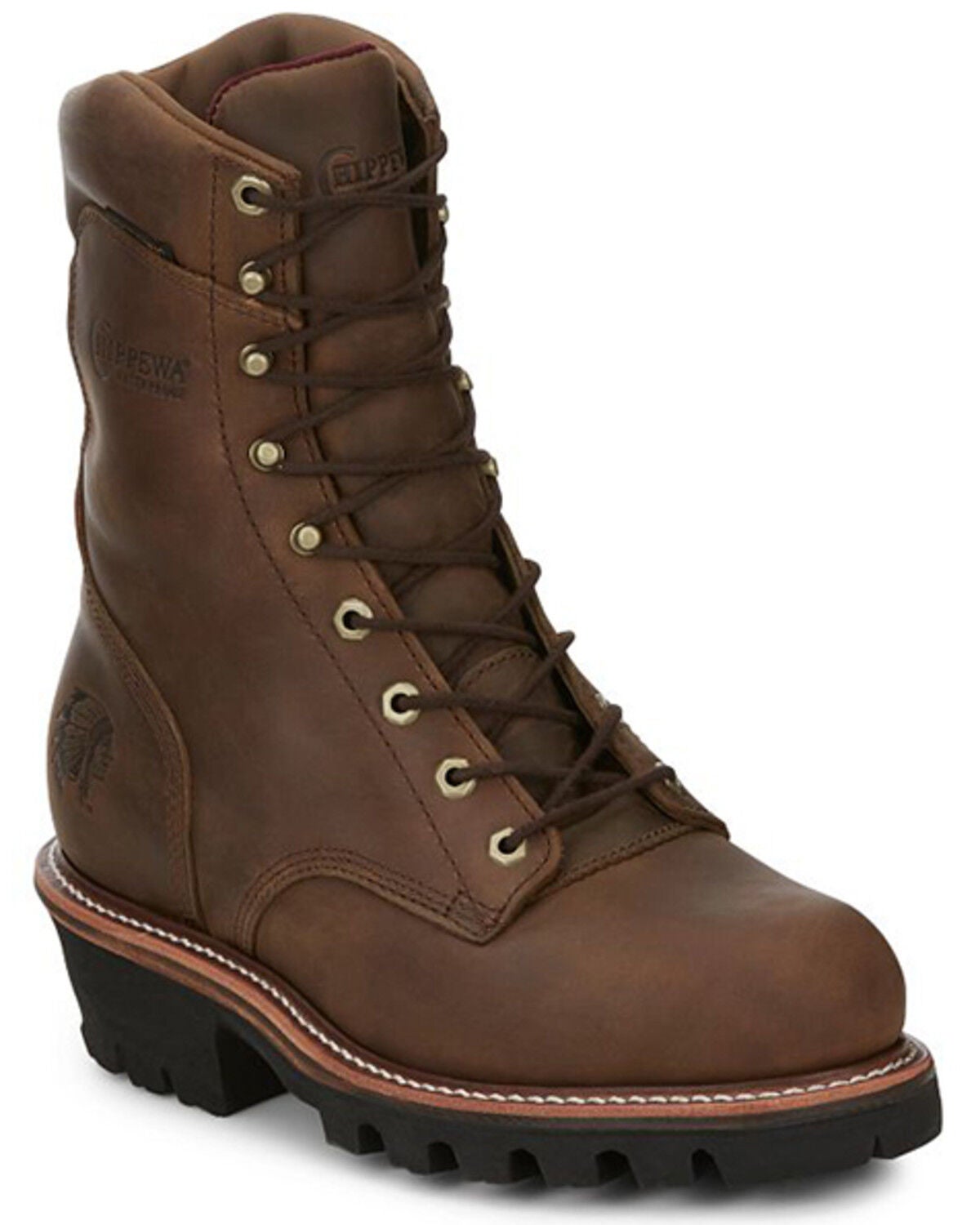 Chippewa Men's Tan Waterproof Logger Work Boots - Steel Toe, Tan, hi-res