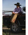 Image #1 - Cowboygirl by Jenna Paulette Women's Gingham Print Long Sleeve Pearl Snap Western Shirt, Lavender, hi-res