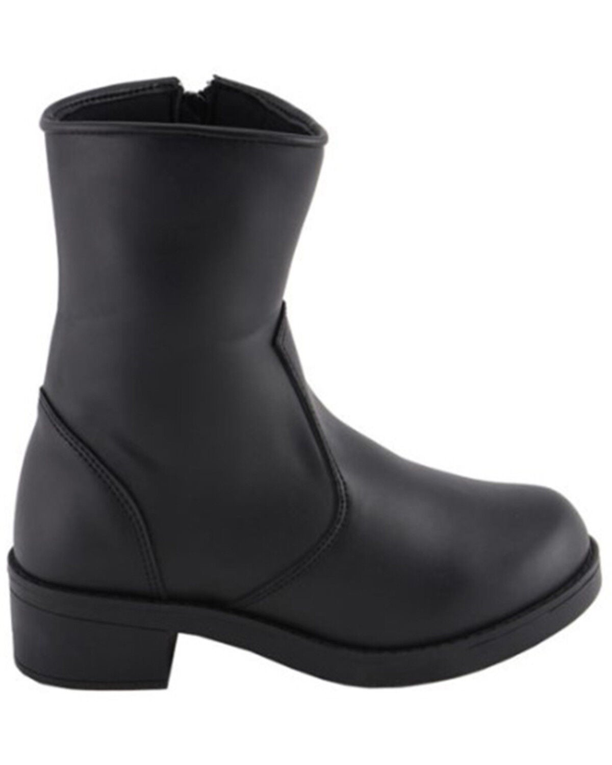 Image #2 - Milwaukee Leather Women's Super Clean Riding Boots - Round Toe, Black, hi-res