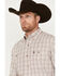 Image #3 - George Strait by Wrangler Men's Plaid Print Long Sleeve Button-Down Western Shirt - Big, Red, hi-res