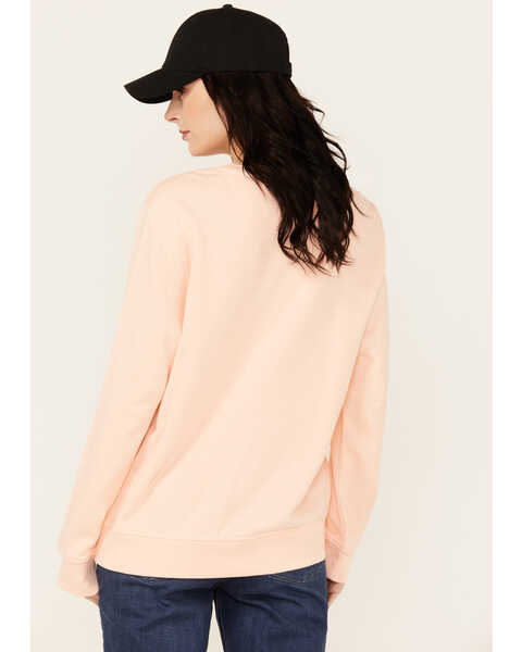 Image #4 - Carhartt Women's Relaxed Fit Midweight Crew Neck Sweatshirt , Peach, hi-res