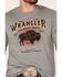 Wrangler Men's Buffalo Logo Graphic Long Sleeve T-Shirt, Grey, hi-res