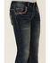 Image #4 - Shyanne Girls' Medium Wash Cowhide Pocket Bootcut Stretch Denim Jeans, Medium Wash, hi-res