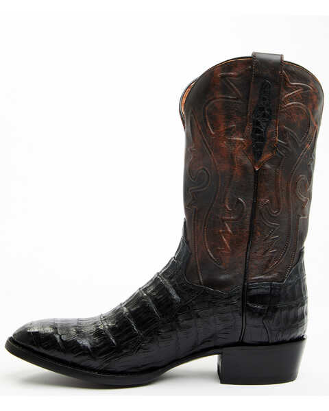 Image #3 - Dan Post Men's Exotic Caiman 12" Western Boots - Medium Toe, Black, hi-res