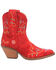 Image #2 - Dingo Women's Sugar Bug Suede Fashion Booties - Medium Toe , Red, hi-res