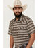 Image #2 - Cody James Men's Grit Plaid Print Short Sleeve Snap Western Shirt - Tall , Brown, hi-res