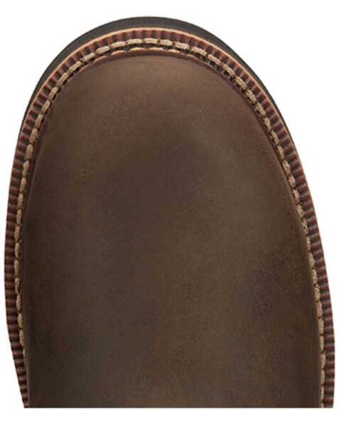 Image #6 - Justin Men's 11" Carbide Pull-On Work Boots - Soft Toe , Brown, hi-res
