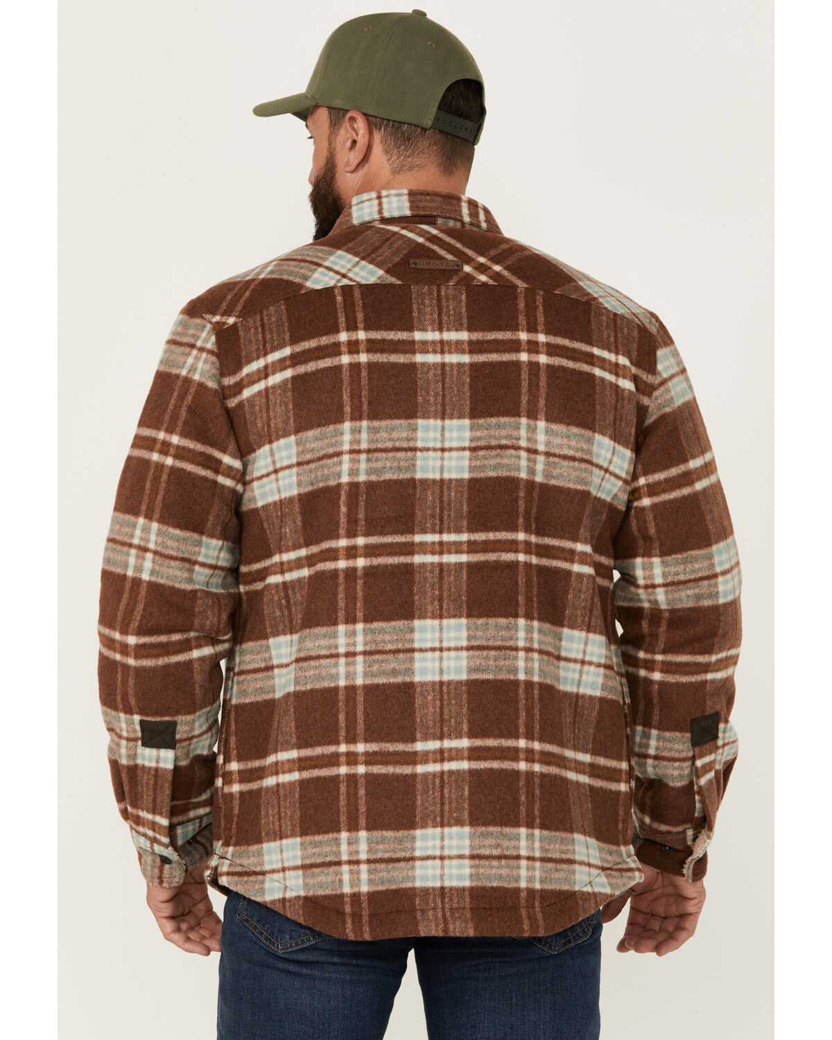 Image #4 - Dakota Grizzly Men's Burke Plaid Print Sherpa Lined Jacket, Red, hi-res