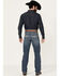 Cinch Men's White Label Medium Stonewash Relaxed Straight Rigid Denim, Medium Wash, hi-res