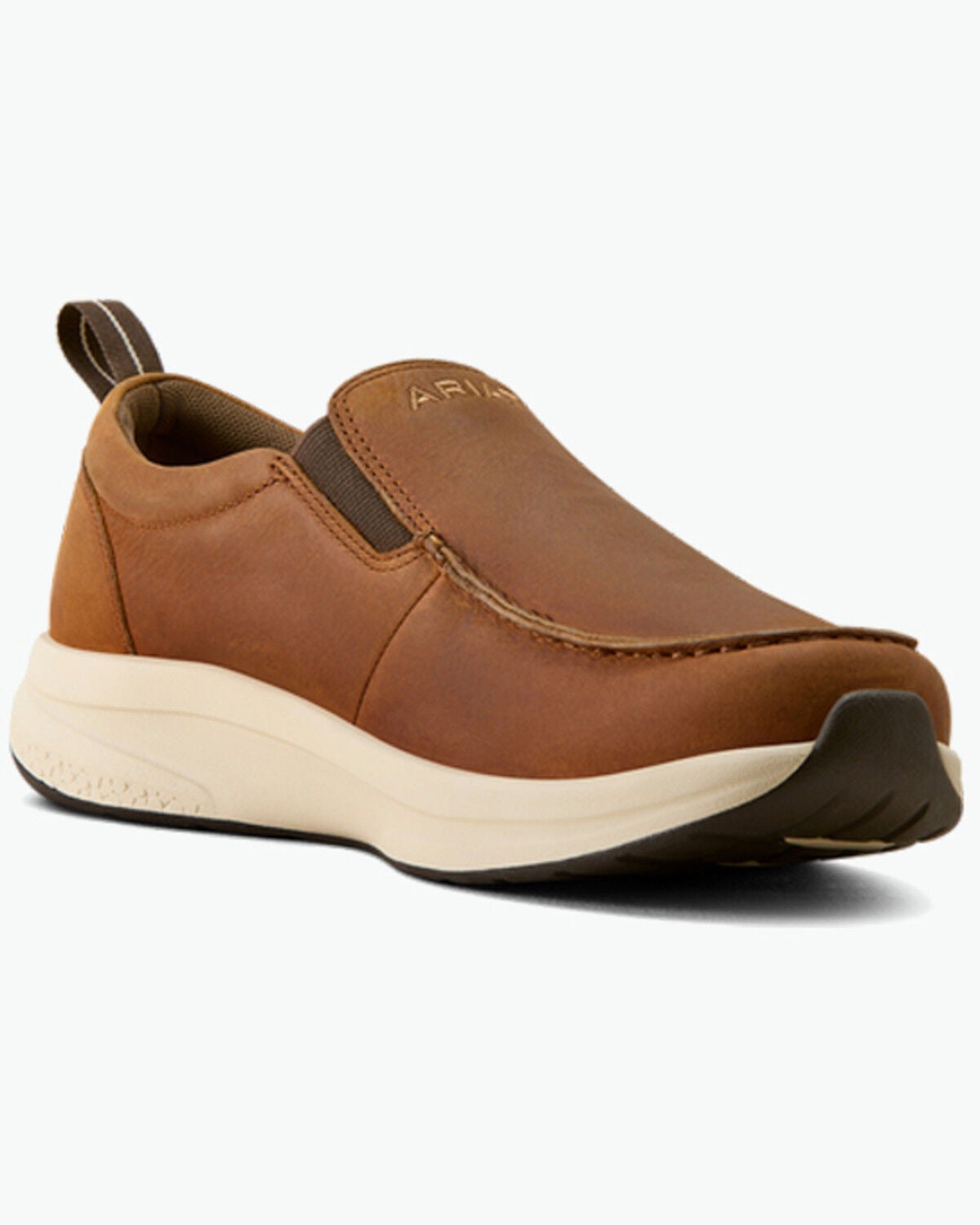 Ariat Men's Buckeye Slip-On Waterproof Shoes - Moc Toe, Brown, hi-res