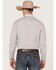 Rough Stock By Panhandle Men's Fancy Diamond Print Long Sleeve Pearl Snap Western Shirt , Orange, hi-res
