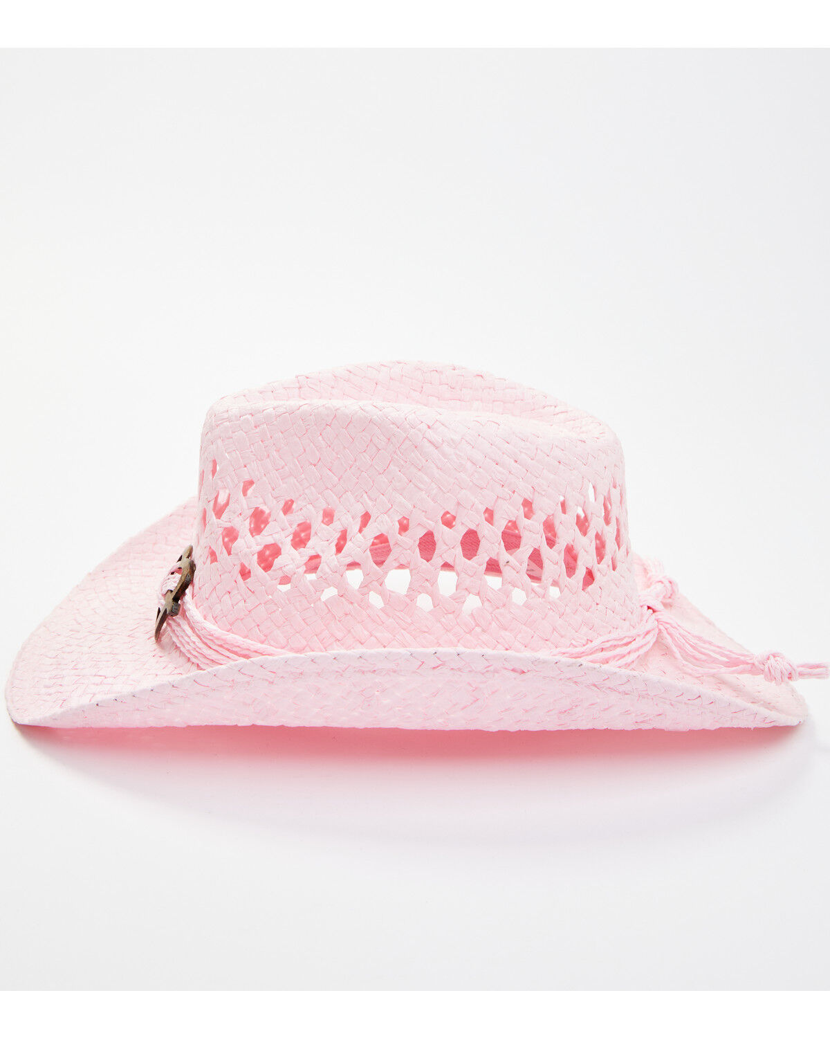 Image #3 - Shyanne Girls' Sweety Straw Western Hat, Pink, hi-res