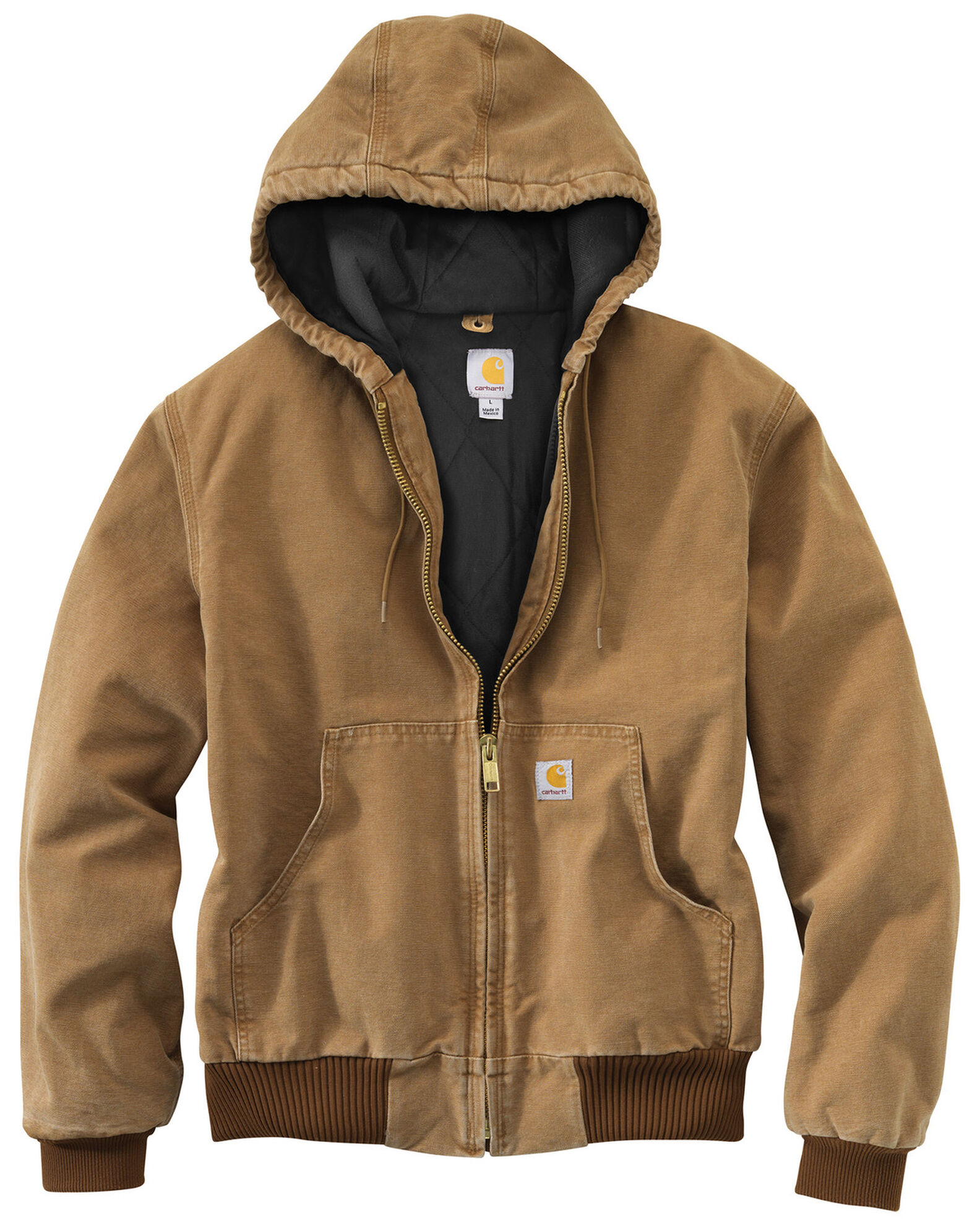 Carhartt men's quilted flannel lined hot sale duck active jacket