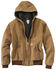 Carhartt Men's Quilted Flannel Lined Duck Active Work Jacket, Brown, hi-res