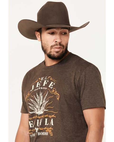 Image #2 - Cowboy Hardware Men's El Jefe Tequila Short Sleeve Graphic T-Shirt, Dark Brown, hi-res