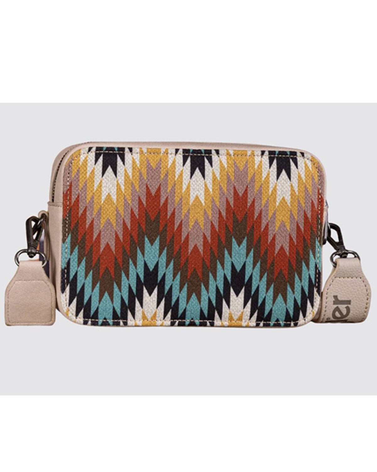 Image #2 - Wrangler Women's Southwestern Print Crossbody, Tan, hi-res