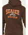 Image #4 - Seager Men's Rodeo Graphic Hooded Sweatshirt, Brown, hi-res