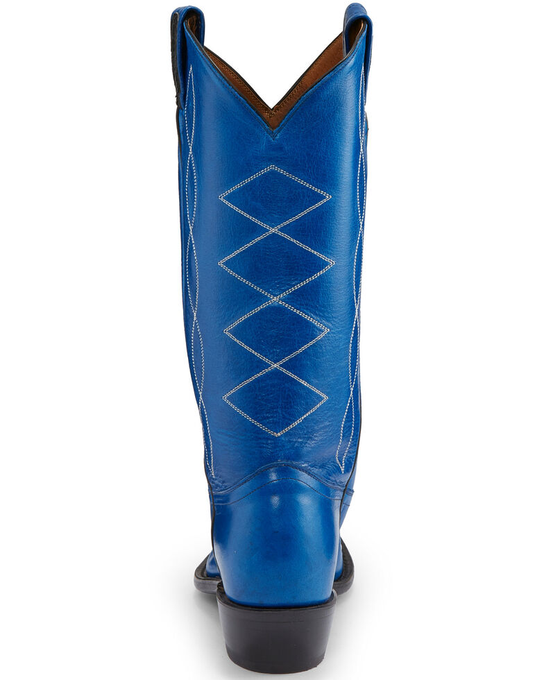 Tony Lama Women's Emilia Western Boots - Pointed Toe, Blue, hi-res