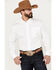 Image #1 - Cinch Men's Solid Long Sleeve Button-Down Western Shirt, White, hi-res