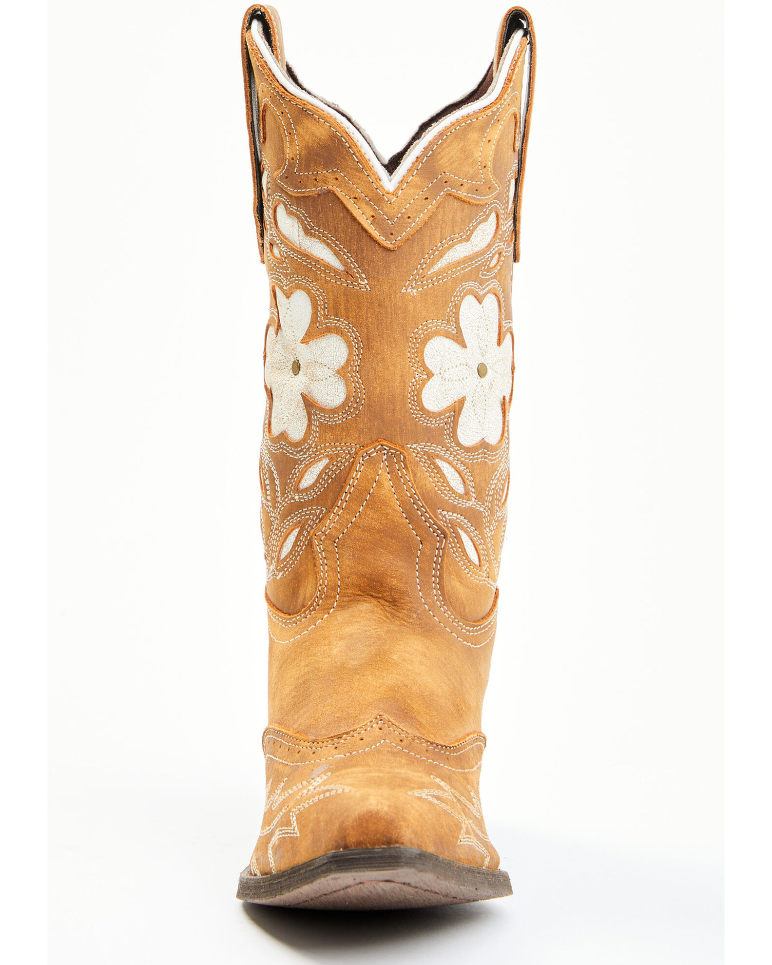 Image #4 - Laredo Women's Underlay Western Boots - Snip Toe, Brown, hi-res