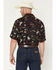 Image #4 - Wrangler Men's Coconut Cowboy Conversation Print Short Sleeve Snap Western Shirt, Black, hi-res